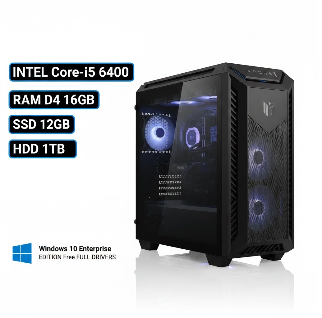 قیمت و خرید سیستم کامپیوتر کامل i5 6400 با رم 16GB و گرافیک 2GB با SSD 128GB و HDD 1TB