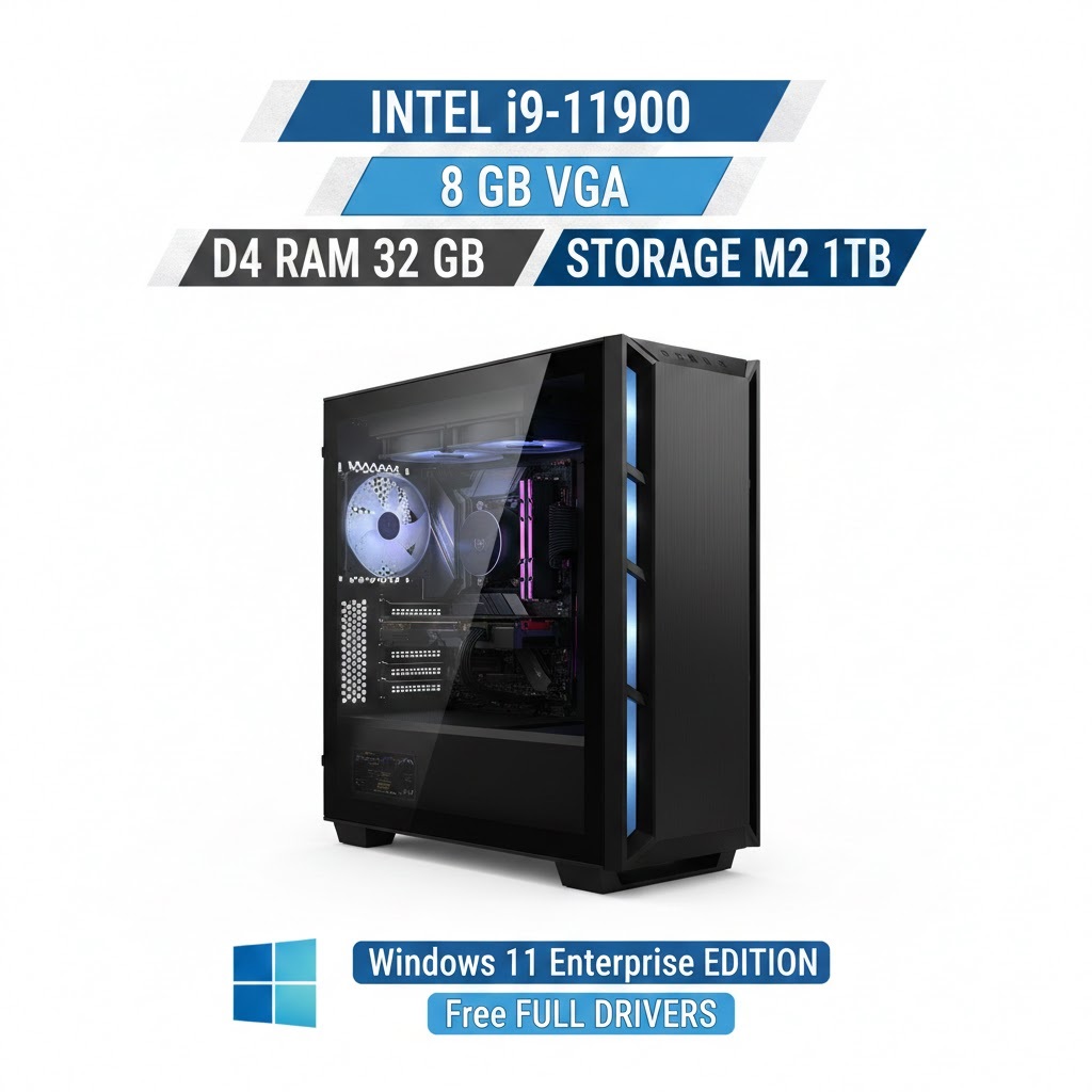 قیمت و خرید کامپیوتر کامل i9-11900 با رم 32DDR5 و گرافیک 8GB و M2 1TB - طراحی و گیمینگ قیمت و خرید کامپیوتر کامل i9-11900 با رم 32DDR5 و گرافیک 8GB و M2 1TB - طراحی و گیمینگ