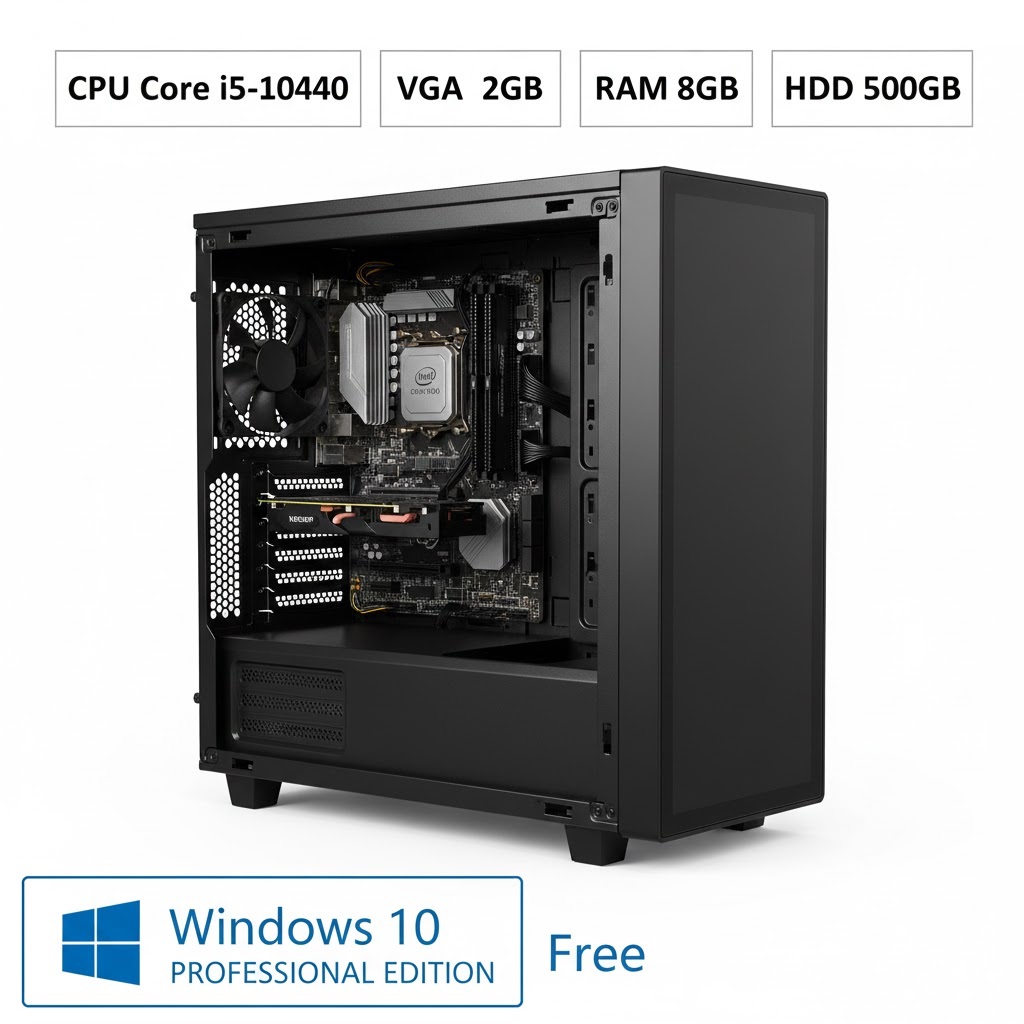 کامپیوتر کامل با پردازنده i5-10400 و رم 8 گیگ - مدل اداری خانگی