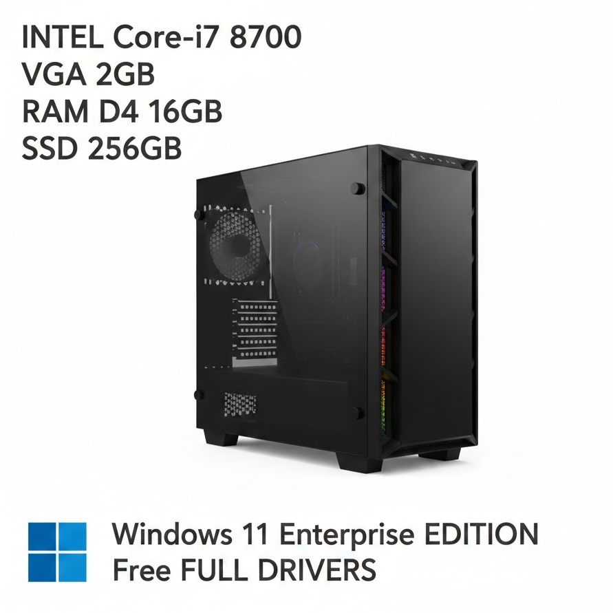 کامپیوتر کامل نسل 8 با پردازنده I7-8700 با رم 16GB و SSD 256 - اداری و خانگی کامپیوتر کامل نسل 8 با پردازنده I7-8700 با رم 16GB و SSD 256 - اداری و خانگی