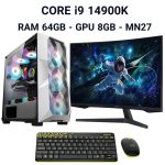 سیستم کامپیوتر گیمینگ اینتل i9 حرفه ای DDR5 با رم 64 گیگ