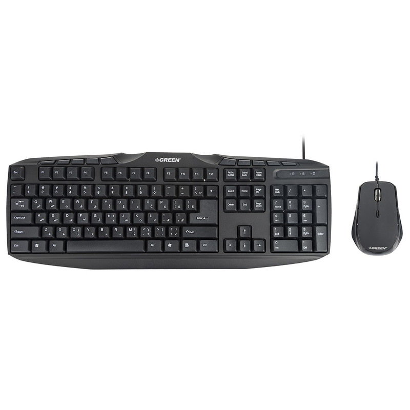 کیبورد و ماوس گرین مدل GKM-305، سوئیچ ممبران، Full-size - رنگ مشکی کیبورد و ماوس گرین مدل GKM-305، سوئیچ ممبران، Full-size - رنگ مشکی