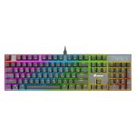 کیبورد گیمینگ گرین مدل GK802-RGB، مکانیکال سوییچ آبی، Full-Size، نورپردازی RGB - رنگ مشکی